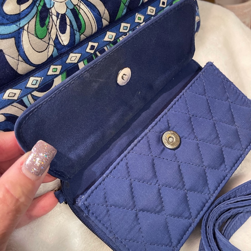Vera Bradley “Mediterranean” Bowler Bag w/Crossbody Wallet - Picture 3 of 16